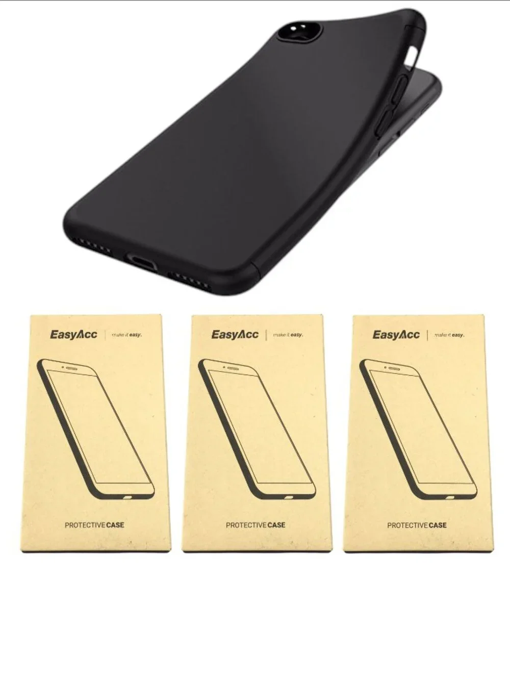 3 NEW iPhone Xs 1Os X 10 Case Cover Matte Black Slim Protective Cover NIP